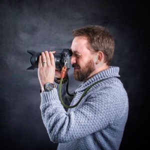 portrait en profil avec appareil photo